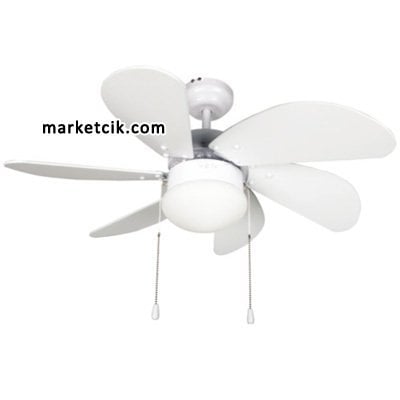 Kaşkar L36009 Aydınlatmalı 6 Kanatlı Tavan Vantilatörü Beyaz Renk