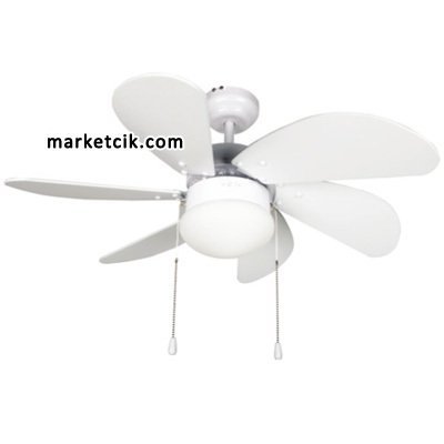 Kaşkar L36009 Aydınlatmalı 6 Kanatlı Tavan Vantilatörü Beyaz Renk