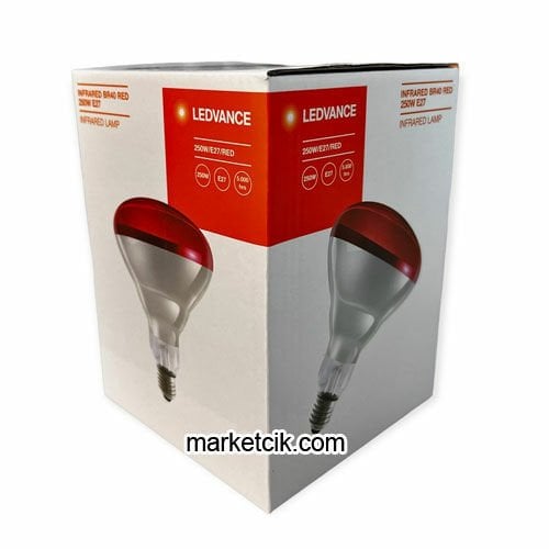Ledvence-Osram 250 Watt İnfrared Isıtan Lamba-Ampul, Kırmızı Işık