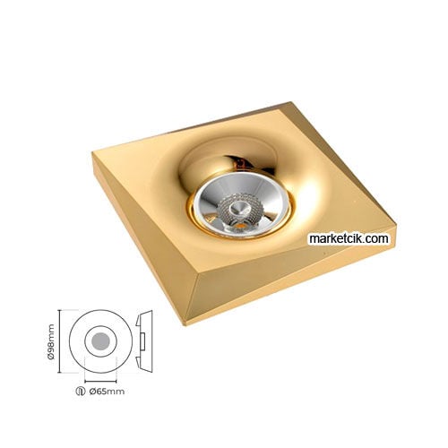 Marketcik MR4010 Sıva Altı Dekoratif Gold Led Spot Armatür Beyaz-Günışığı Işık