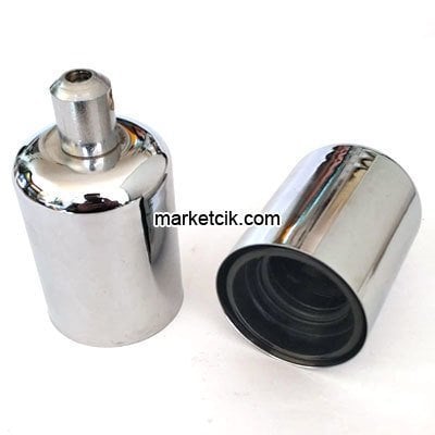 Marketcik Dekoratif Metal Krom Lale E27 Duy ve Demir Kablo Kilitli