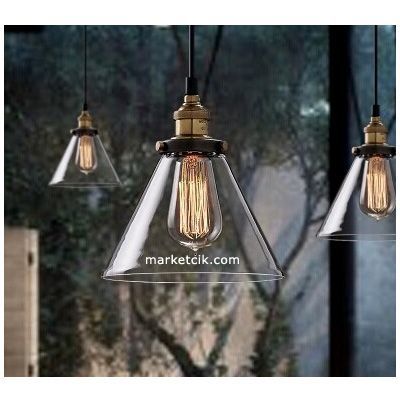Lale Halkalı Eskitme Metal E27 Duy Dekoratif Standart Avize Şişe Ampul Duyu