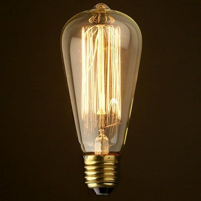 Lightson Telli Dekoratif Rustik Ampul 40 Watt E27 Duy, ST64 Armut Model