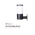 Ayaz 30x22 Bollard Park Bahçe Aydınlatma Duvar Apliği