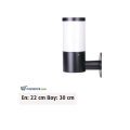 Ayaz 30x22 Bollard Park Bahçe Aydınlatma Duvar Apliği