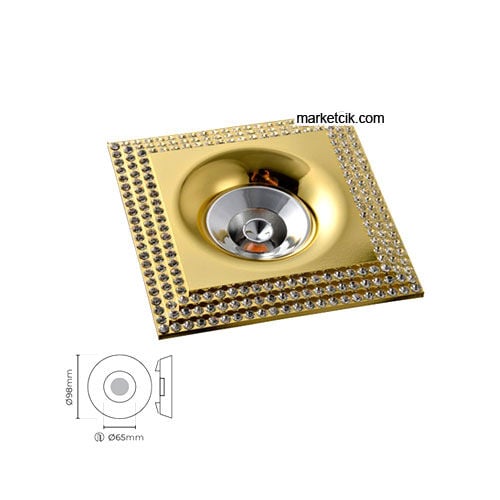 Marketcik MR4017 Sıva Altı Dekoratif Gold Led Spot Armatür Beyaz-Günışığı Işık