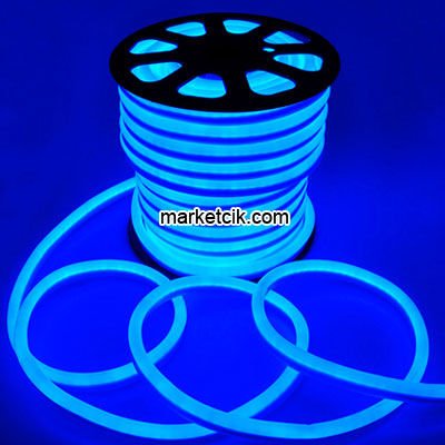 Ayaz İç ve Dış Mekan Neon Led Hortum Mavi Işık 50 Metre
