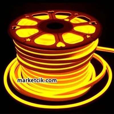 Ayaz İç ve Dış Mekan Neon Led Hortum Amber Işık