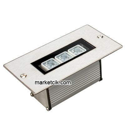 3 Watt Sıva Altı Led Wallwasher Duvar Boyama Aydınlatma Armatürü, Beyaz-Günışığı-Mavi-Kırmızı-Yeşil-Amber Işık