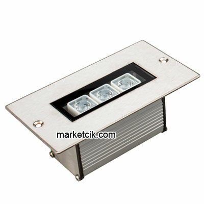 3 Watt Sıva Altı Led Wallwasher Duvar Boyama Aydınlatma Armatürü, Beyaz-Günışığı-Mavi-Kırmızı-Yeşil-Amber Işık