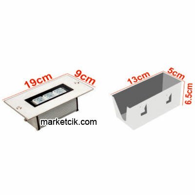 3 Watt Sıva Altı Led Wallwasher Duvar Boyama Aydınlatma Armatürü, Beyaz-Günışığı-Mavi-Kırmızı-Yeşil-Amber Işık
