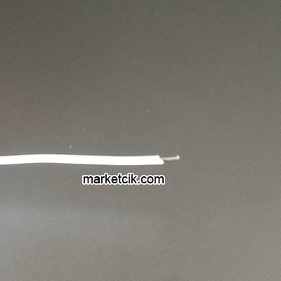 Marketcik 0,50 mm Beyaz Kalaylı NYA Kablo Tek Damar Tesisat Kablosu Metre Satış
