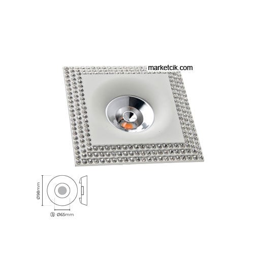 Marketcik MR4016 Sıva Altı Dekoratif Beyaz Led Spot Armatür Beyaz-Günışığı Işık