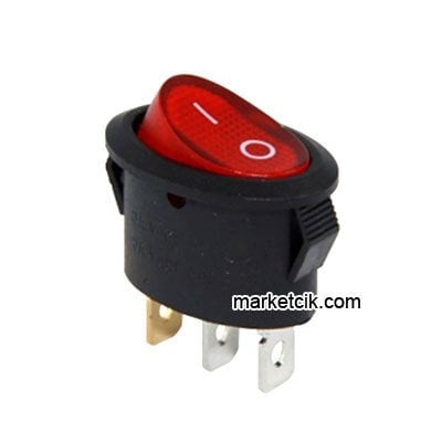 On Off Oval Işıklı Anahtar Buton