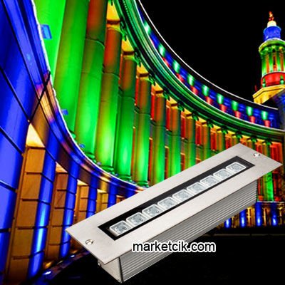 9 Watt Sıva Altı Led Wallwasher Duvar Boyama Aydınlatma Armatürü, Beyaz-Günışığı-Mavi-Kırmızı-Yeşil-Amber Işık