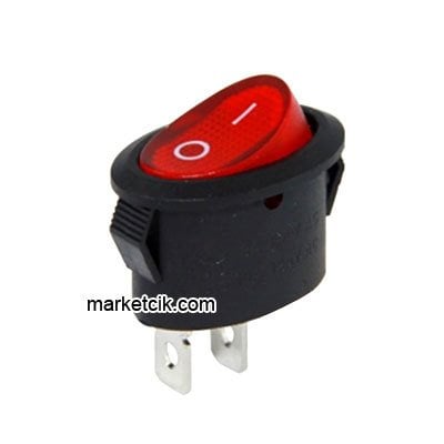 On Off Oval Işıksız Anahtar Buton
