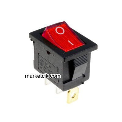 On Off Mini Kırmızı Işıklı Anahtar Buton