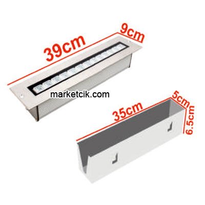 12 Watt Sıva Altı Led Wallwasher Duvar Boyama Aydınlatma Armatürü, Beyaz-Günışığı-Mavi-Kırmızı-Yeşil-Amber Işık
