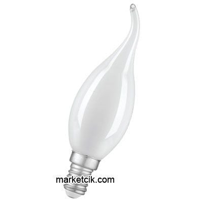 Ecolite 4 Watt Beyaz Camlı Kıvrık Mum Sarı Led Ampul E14 Duy