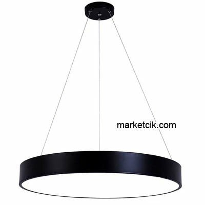 40 cm 22 Watt Sarkıt Led Davul Linear Aydınlatma Armatürü Beyaz Işık Beyaz Kasa - Rozans+Çelik Askı Telli