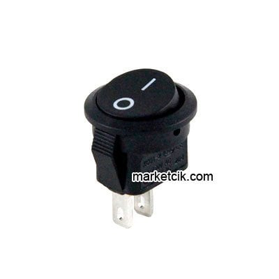 On Off Mini Yuvarlak Işıksız Anahtar Buton