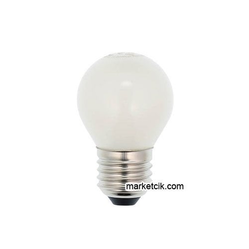 Ecolite 4 Watt Beyaz Camlı Sarı Işık Led Top Ampul E27 Duy