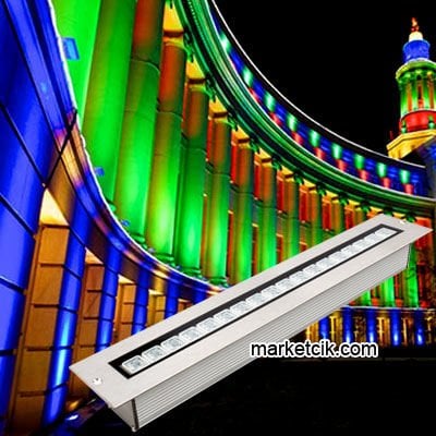 18 Watt Sıva Altı Led Wallwasher Duvar Boyama Aydınlatma Armatürü, Beyaz-Günışığı-Mavi-Kırmızı-Yeşil-Amber Işık