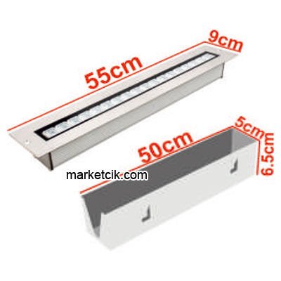 18 Watt Sıva Altı Led Wallwasher Duvar Boyama Aydınlatma Armatürü, Beyaz-Günışığı-Mavi-Kırmızı-Yeşil-Amber Işık