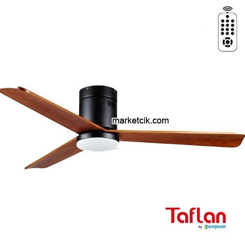 Kaşkar D52033L Aydınlatmalı 3 Ağaç Kanatlı Kumandalı Tavan Vantilatörü
