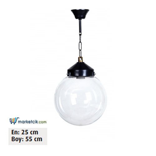 Ayaz 55x25 25 lik Akrilik Glop Model Bahçe Tavan Aydınlatma Apliği