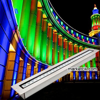 24 Watt Sıva Altı Led Wallwasher Duvar Boyama Aydınlatma Armatürü, Beyaz-Günışığı-Mavi-Kırmızı-Yeşil-Amber Işık