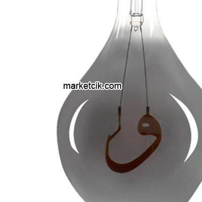Heka Füme Camlı Vav Harf Desenli Dekoratif Led Rustik Ampul