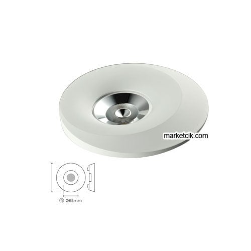 Marketcik MR4025 Sıva Altı Dekoratif Beyaz Led Spot Armatür Beyaz-Günışığı Işık