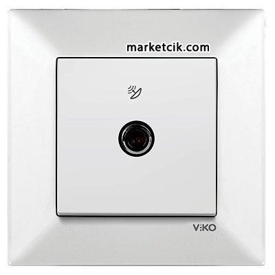 VİKO by Panasonic Meridian Beyaz Uydu Prizi F Konnektörlü Sonlu