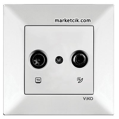 VİKO by Panasonic Meridian Beyaz Uydu Prizi Sonlu TV-SAT