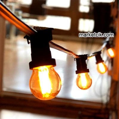 Sıralı Işık Bahçe Aydınlatma, Seyyar Bahçe Işıklandırma Kablosu 2 Metre Aralıklı