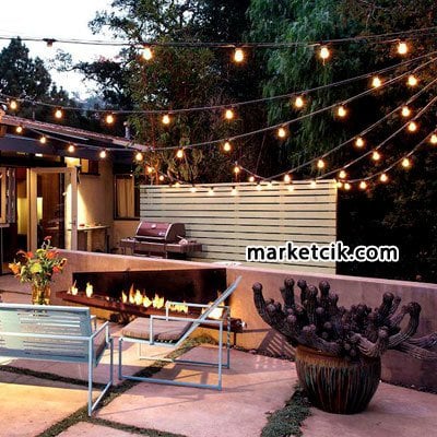 Sıralı Işık Bahçe Aydınlatma, Seyyar Bahçe Işıklandırma Kablosu 2 Metre Aralıklı