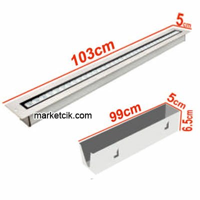 36 Watt Sıva Altı Led Wallwasher Duvar Boyama Aydınlatma Armatürü, Beyaz-Günışığı-Mavi-Kırmızı-Yeşil-Amber Işık
