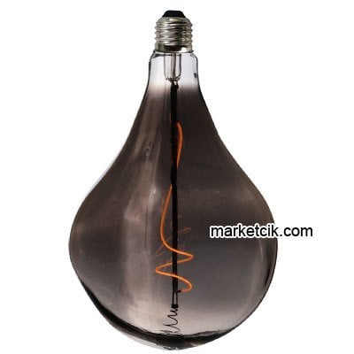Heka Füme Camlı G150 Glop Dekoratif Led Rustik Ampul