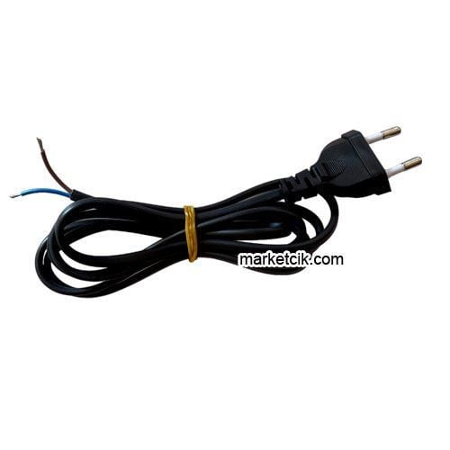 Marketcik 1,5 metre Siyah Renk Bakır Fişli Abajur Lambader Kablosu