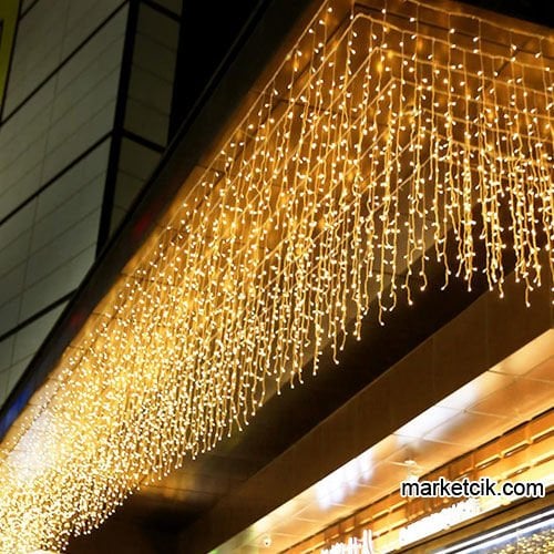 Marketcik 2x3 Metre Dış Mekan Yılbaşı Led Perde Sabit-Çakar Işık