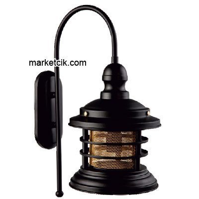 Cata CT-8162 Dekoratif Siyah Fener Retro Duvar Aplik