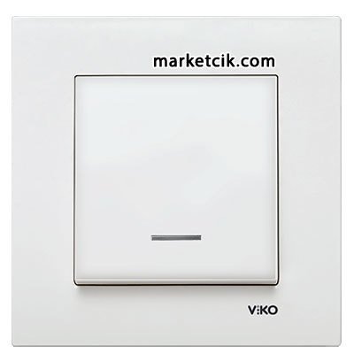 VİKO by Panasonic Karre Krem Işıklı Anahtar Priz