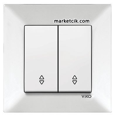 VİKO by Panasonic Meridian Beyaz 2 li Komütatör Vavien Aç Kapa Anahtar Priz