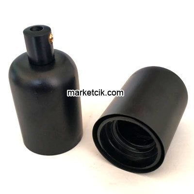 Marketcik Dekoratif Metal Siyah Lale E27 Duy
