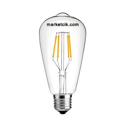 6-7 Watt E27 Duy ST64 Armut Model Sarı Işık Led Filament Ampul