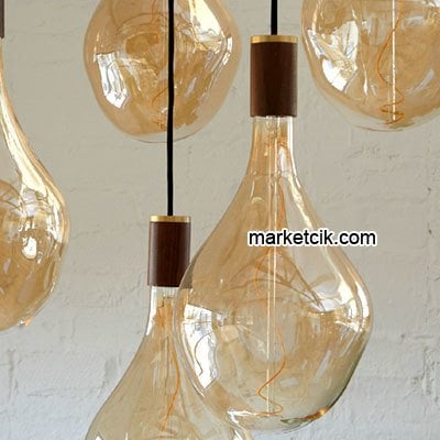 Heka Füme Camlı G210 Glop Dekoratif Led Rustik Ampul
