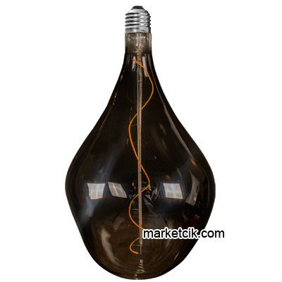 Heka Füme Camlı G210 Glop Dekoratif Led Rustik Ampul