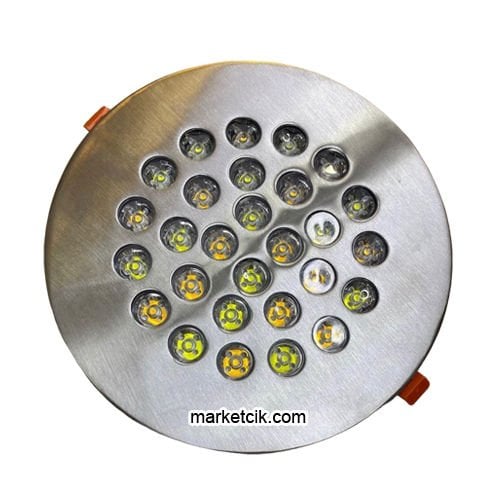 Marketcik 54 Watt Krom Kasa Yuvarlak Kuyumcu Vitrin Led Aydınlatma