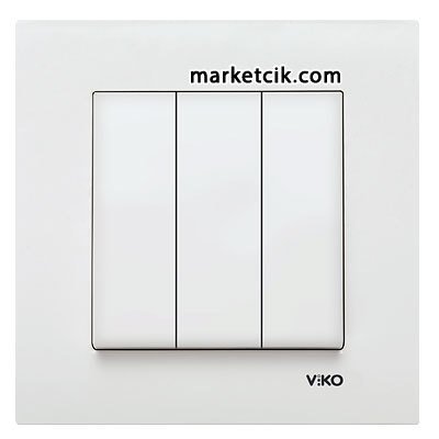VİKO by Panasonic Karre Krem 3 lü Aç Kapa Anahtar Priz